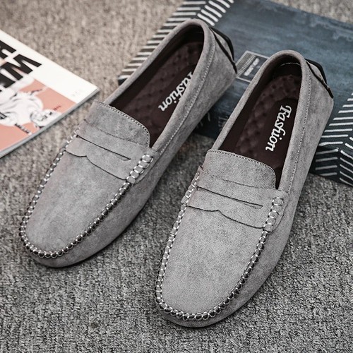Mens leather slip walking - leather,
