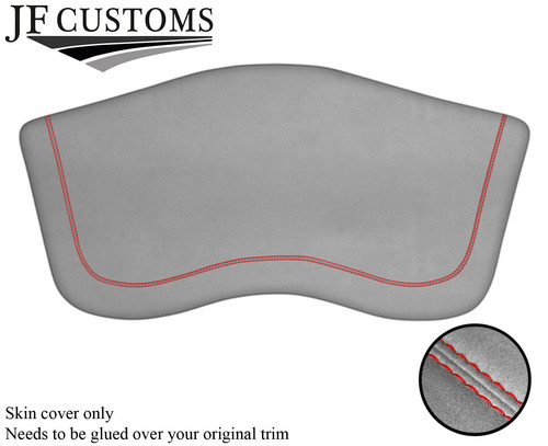 Red stitch grey luxe - grey, luxe-suede