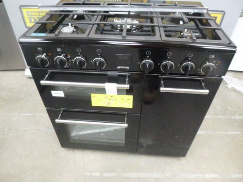 Smeg range cooker - smeg, black