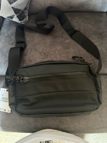 New zara rubberised crossbody - zara,