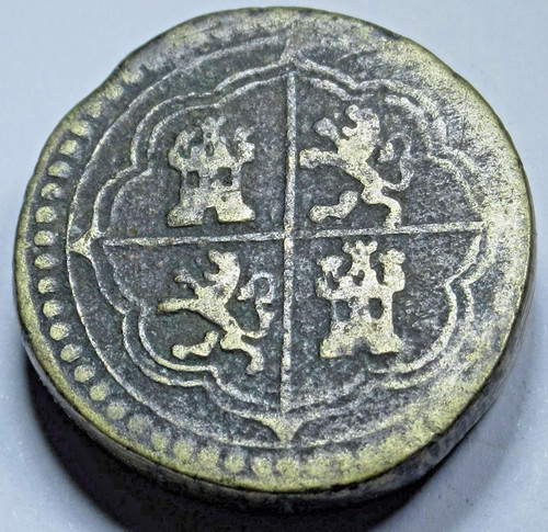 Antique 1600 reales weight - reales,