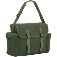 LARGE MILITARY MESSENGER BAG Heavy duty Army satchel olive canvas haversack