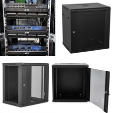19in Network Cabinet 4U/6U/9U/12U Wall Rack for Data Comms, Patch Panel & Switch