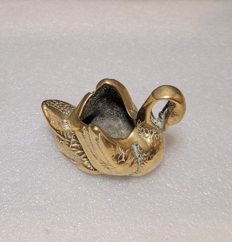 Vintage brass swan trinket - vintage,