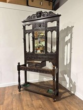 19th Century Carved Oak Hall Stand