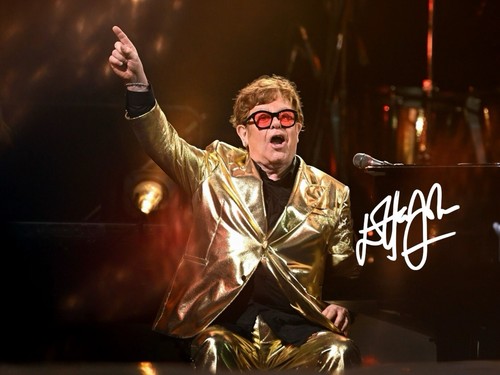 Elton john signed autograph - elton,