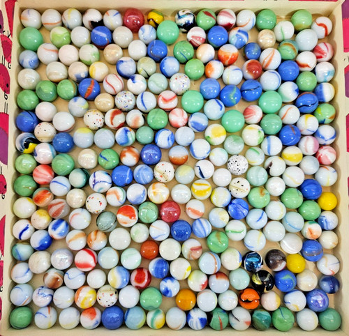 Vintage glass marbles job lot - glass,