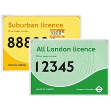 2 x  Self Adhesive Pocket: Suitable for use as a London Taxi Identifiers Pouch