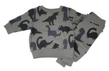 Ex Chainstore Boys Girls Dinosaur Joggers & Sweater Tracksuit Set 3- 24mths NEW