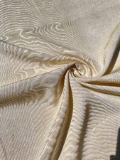 Ecru White Silk Moire Fabric