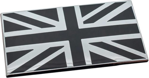 Union jack metal badge black - union,