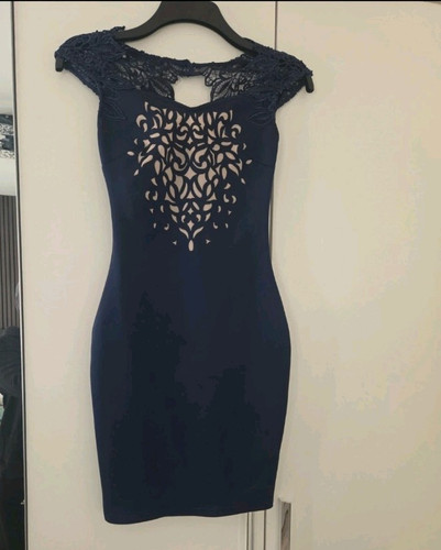 Lipsy london navy lace - lace, bodycon