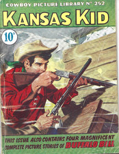COWBOY PICTURE LIBRARY 4 Kansas Kid comics Nos 252 276 328 332 372