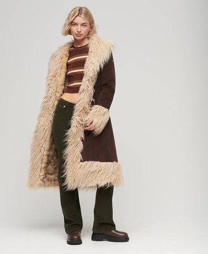 Superdry long afghan - long, coat