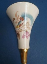 50's Braunton Devon Wall Pocket Trumpet shape good cond 21.3cm tall