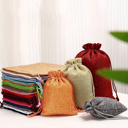 Hessian drawstring gift - hessian,
