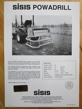 SISIS POWADRILL sports ground management equipment brochure/leaflet