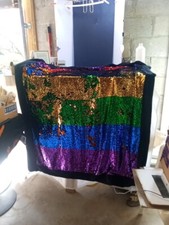 ❤️ Disney Rainbow  Reversible Sequin Throw 