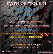 ✨Path of Exile 2✨All Unique Armors✨Standard League✨High Roll✨Non Seasonal✨POE2✨