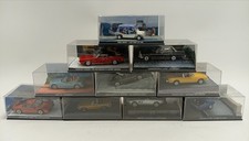 James Bond 007 Diecast Car Collection Bundle x10 with Display Cases Preowned 