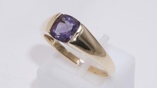 Pre-Loved 9carat 9k Gold Blueberry Quartz Ring UK size S - US size 9 1/8 c.2007