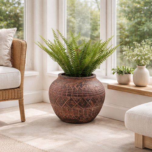 Cement plant pot planter 23cm - pot,