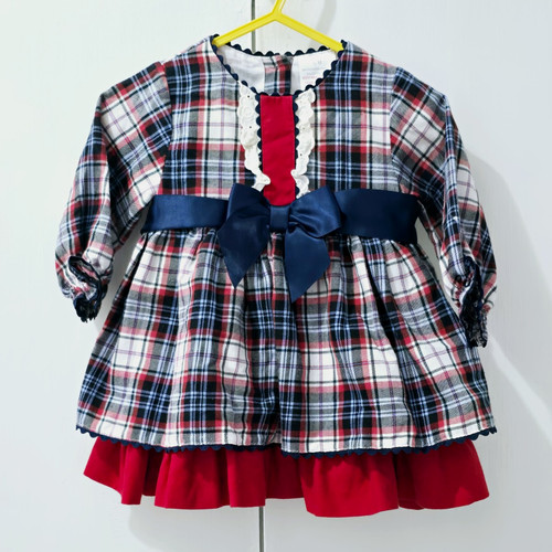 Girls multicolour plaid long - multicolour,