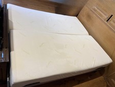 Two Tempur Electric Adjustable Single Beds with Mattresses, Electrics to Repair