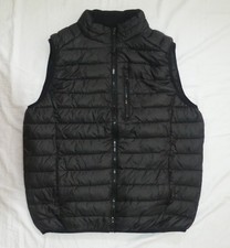 Mens F&F Black Lightly Padded Gilet Bodywarmer Size L / 44 in Chest