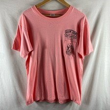 Vintage Ron Jon Surf Shop Pocket Tee T Shirt L Large Pink Single Stitch Vtg
