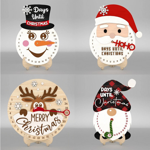Wooden christmas countdown - christmas,