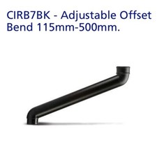 cast iron Effect Black drainpipe Polypipe Adjustable Offset Bend CIRB7BK