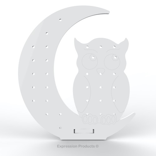 Owl shaped stud earring holder - owl,