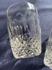 Pair Waterford Colleen Irish Cut Glass Tumblers 3.5” Tall 6.5cm Dia. A1 Clarity