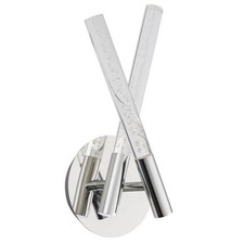 Litecraft Wall Light LED 2 Arm With Bubble Injected Shades - Chrome Clearance   