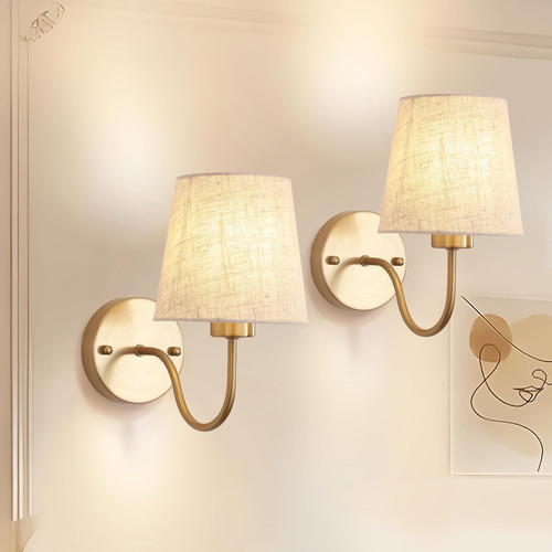 Set gold wall lights - set, 2