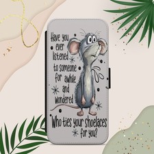 FUNNY RUDE MOUSE QUOTE PHONE CASE COVER FOR IPHONE SAMSUNG PIXEL FLIP WALLET