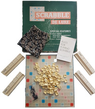 Spears Games Vintage Scrabble De Luxe Board Game With Built In Turntable 1973