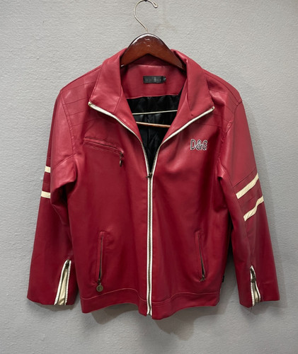 Wolf red moto style jacket - wolf,