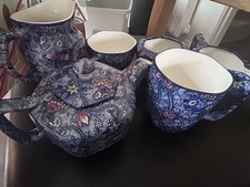 Ringtons Vintage Blue Floral Chintz Teapot Bone China