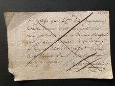 French signed note Pierre