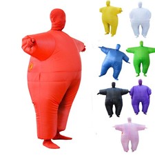 Adult Inflatable Suit Fat Suit Costume Fat Chub Sumo Blow Up Fancy Dress Costume