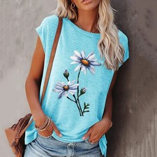 Womens Floral T-Shirt Tunic