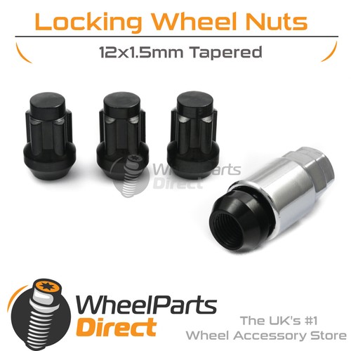 Black gen2 12x1 lock nuts - black,