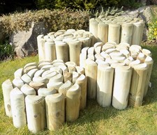 Log rolls garden wooden - garden,