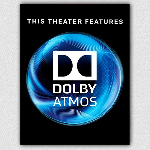 Dolby atmos sign metal plaque - metal,