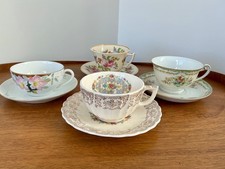 Mismatched China Tea Cups and