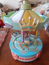 Kitsch Retro musical merry go round carousel Horse Roundabout Collectors Toy