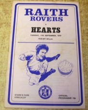 RAITH ROVERS PROGRAMMES