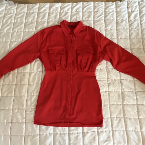 Zara size shirt dress red - size,